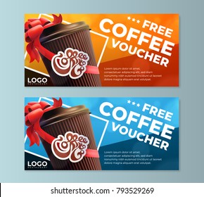Coffee To Go Free Coffee Voucher Template