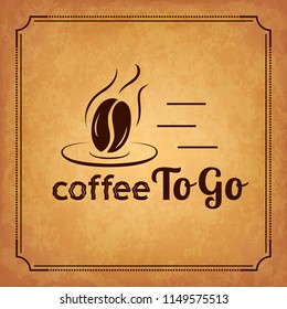 Coffee to go, hot coffee cup, hot drink or cafeteria icon, fresh steaming drink, a cup of coffee, coffee enjoy