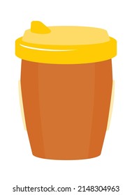 Coffee to go. Hot drink icon. Vector illustration