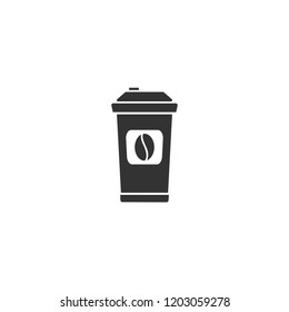 Coffee to go. Icon Flat