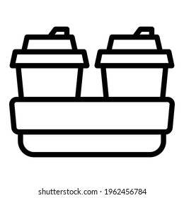 Coffee to go icon. Outline Coffee to go vector icon for web design isolated on white background
