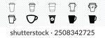 Coffee to go icon set. Take away coffee cup, cup icon. Coffee cup icon set. cup a coffee icon vector.