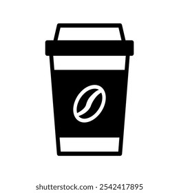 Coffee to go icon vector. Coffee illustration sign. Cappuccino symbol. Latte logo.