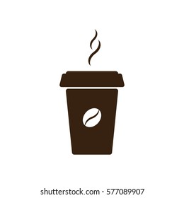 Coffee To Go. Icon. Vector Illustration. Flat.