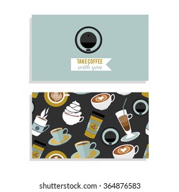 Coffee to go illustration design elements vintage vector.