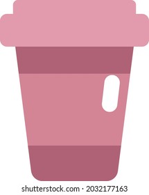 Coffee to go, illustration, vector, on a white background.