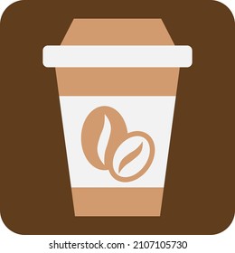 Café a ir, ilustración, vector sobre un fondo blanco.