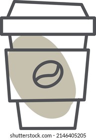 Coffee to go, illustration, vector on a white background.