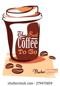 Coffee to go, isolated object
