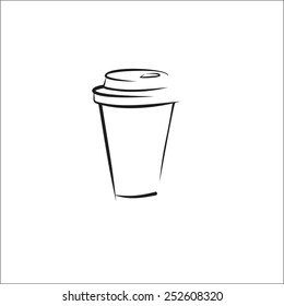 Coffee to go line art