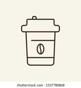Coffee to go line icon. Cup, take away, coffee. Public services concept. Vector illustration can be used for topics like service, technology, advertising