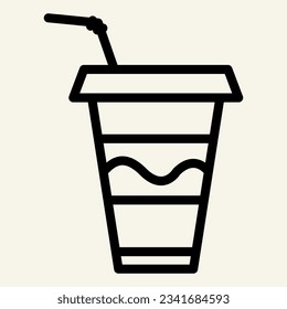 Coffee to go line icon. Drink to go vector illustration isolated on white. Takeaway cup outline style designed for and app. Eps 10.