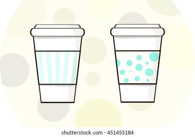coffee to go on round background
