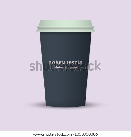 Coffee to go. paper coffee cup