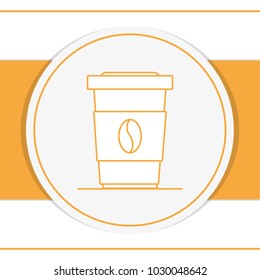Coffee to go round icon