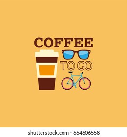 Coffee to go. Set of design elements.