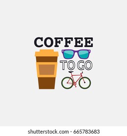 Coffee to go. Set of the design elements.