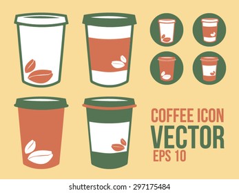 Coffee To go or Takeaway paper coffee cup icon