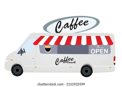 Coffee to go truck. vector illustration