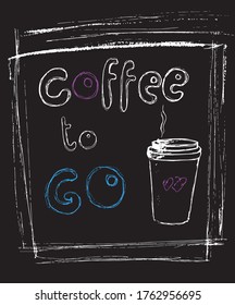 coffee to go vector banner