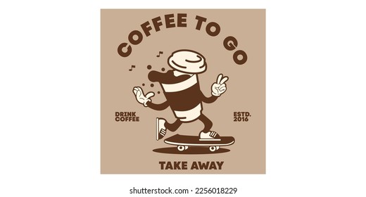 coffee to go vector icon drink coffee