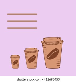 Coffee to go. Vector illustration.