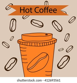 Coffee to go. Vector illustration.