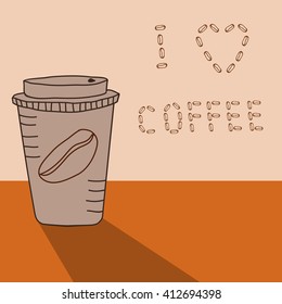 Coffee to go. Vector illustration.
