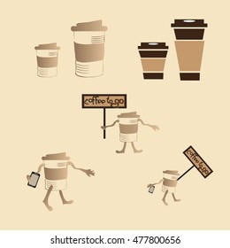 coffee to go. vector illustration