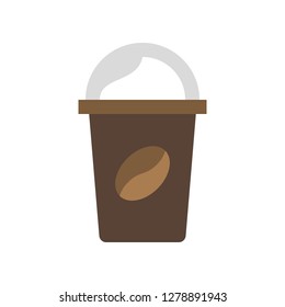 Coffee to go vector, coffee related flat design icon