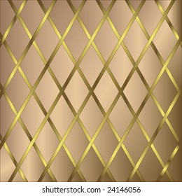 Coffee and golden geometric background (vector)