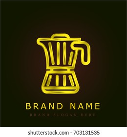 Coffee golden metallic logo