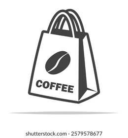 Coffee goodie bag icon transparent vector isolated