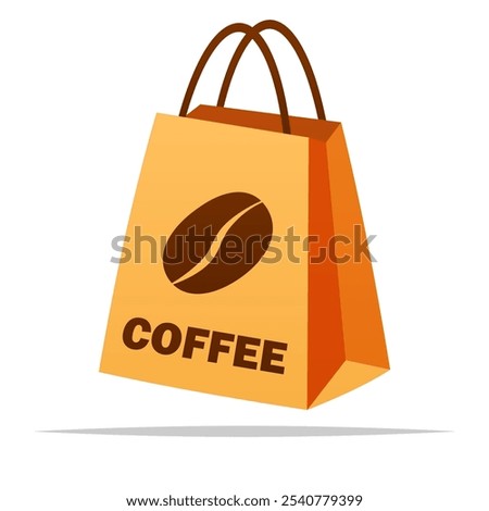 Coffee goodie bag vector isolated illustration