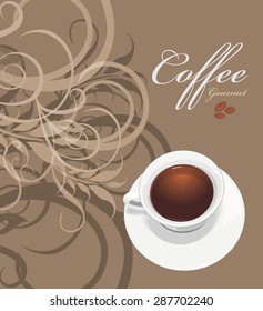 Coffee gourmet. Pattern for wrapping design. Vector