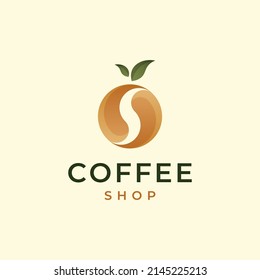 coffee gradient colorful logo  Logo icon vector 
