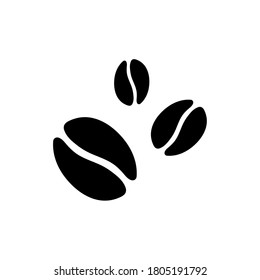 Coffee grain icon, logo isolated on white background