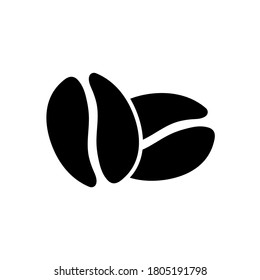 Coffee grain icon, logo isolated on white background