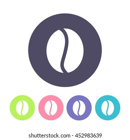 coffee grain icon. vector illustration
