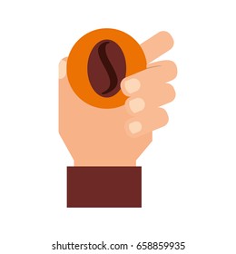 coffee grain isolated icon