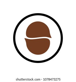 coffee grain logo on a white background