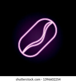 coffee grain neon icon. Elements of restaurant set. Simple icon for websites, web design, mobile app, info graphics