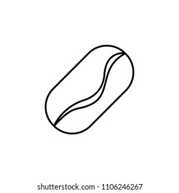 coffee grain outline icon. Element of kitchen tools icon for mobile concept and web apps. Thin line coffee grain outline icon can be used for web and mobile