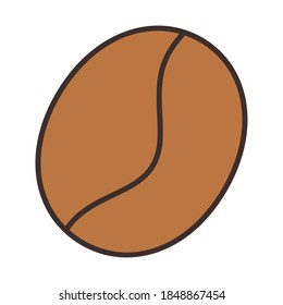 coffee grain seed fill style icon vector illustration design
