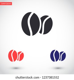 coffee grain vector icon 10 eps