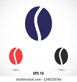 coffee grain vector icon 10 eps