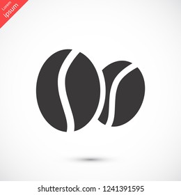 coffee grain vector icon 10 eps