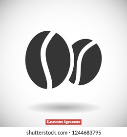 coffee grain vector icon 10 eps