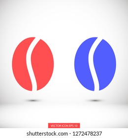 coffee grain vector icon 10 eps