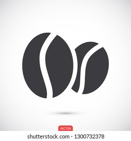 coffee grain vector icon 10 eps